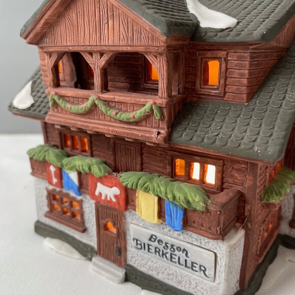Department 56 Besson Bierkeller Alpine Village 56.65405 1986 Lighted Ski House - Picture 3 of 15